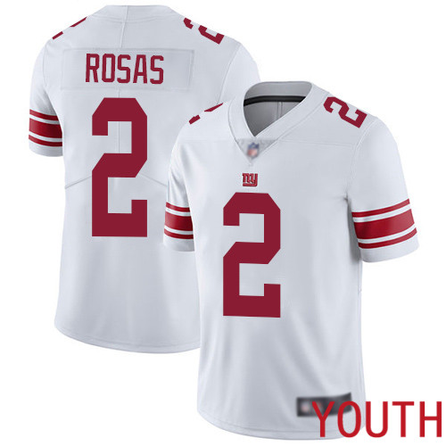 Youth New York Giants #2 Aldrick Rosas White Vapor Untouchable Limited Player Football NFL Jersey